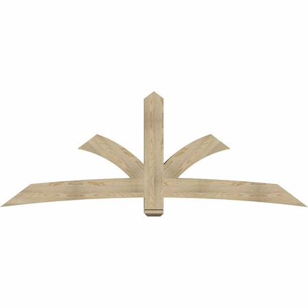 Ekena Millwork Davenport Rough Sawn Timber Gable Bracket, Douglas Fir, 96"W x 36"H x 6"D x 6"F, 9/12 Pitch GBW096X36X0606DAV00RDF
